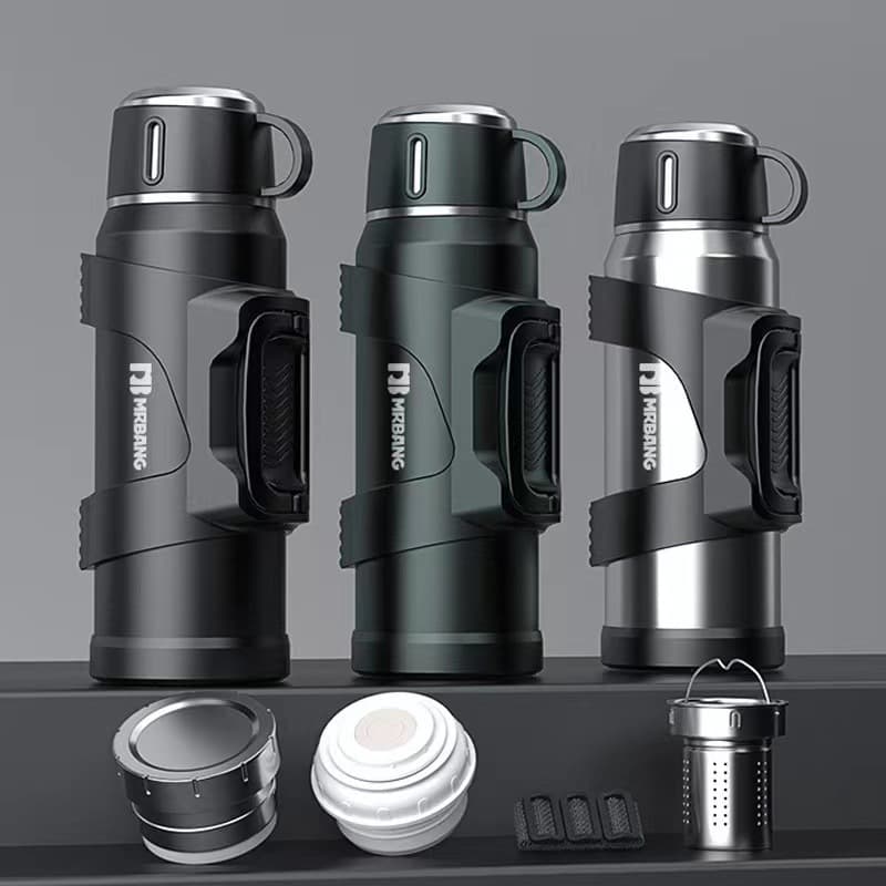 Thermos cup large thermos kettle large capacity 316L stainless steel portable car-mounted hot water bottle travel kettle 5 liters