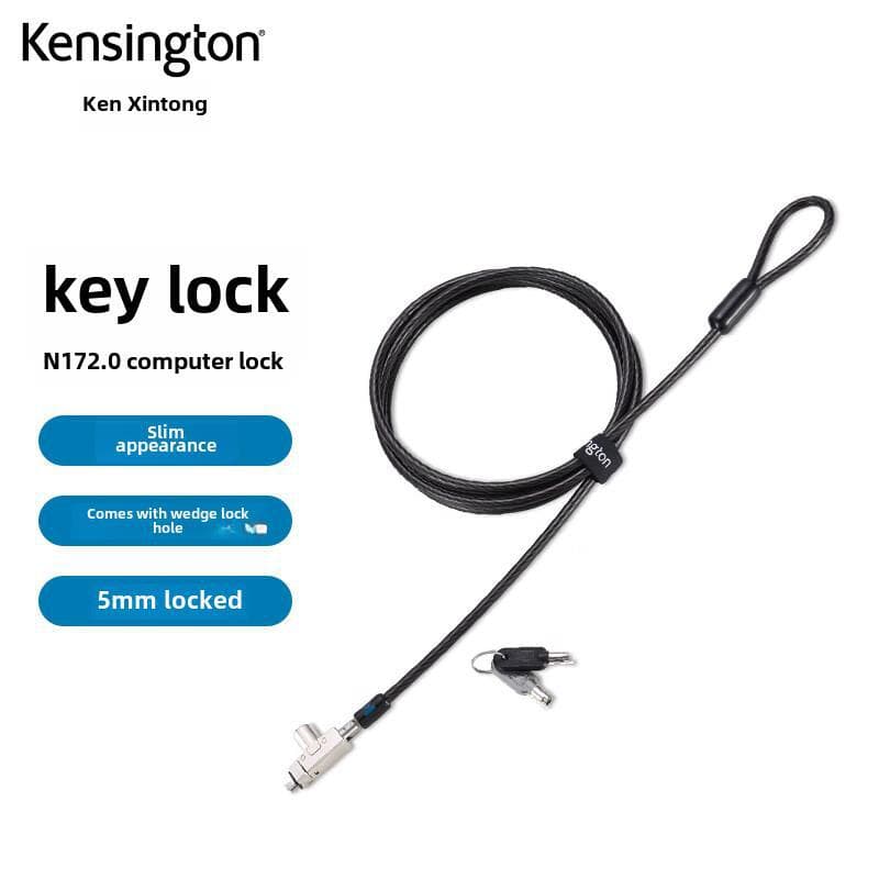 Kensington Key Lock for Dell Wedge Lock Hole Laptops