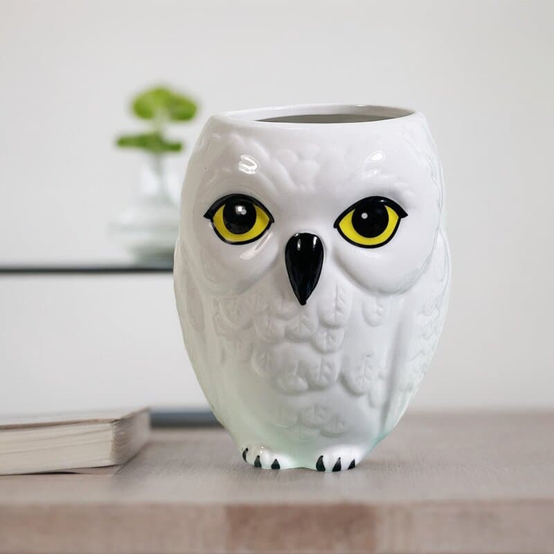 Cross-border creative hot selling animal Harry Potter owl water cup three-dimensional coffee cup ceramic cup cup mug