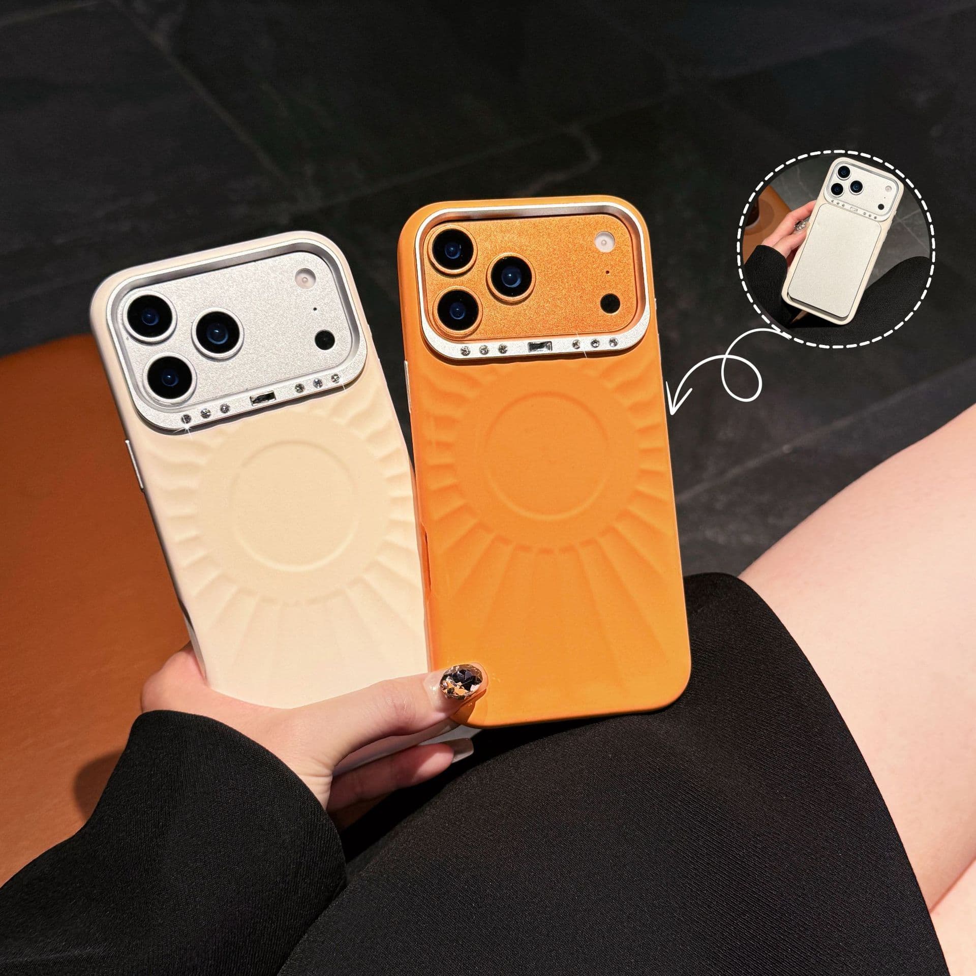 New Sun Pattern iPhone 17 Pro Max Liquid Silicone Phone Case Compatible with Apple 18 Pro Magnetic Charging Cover