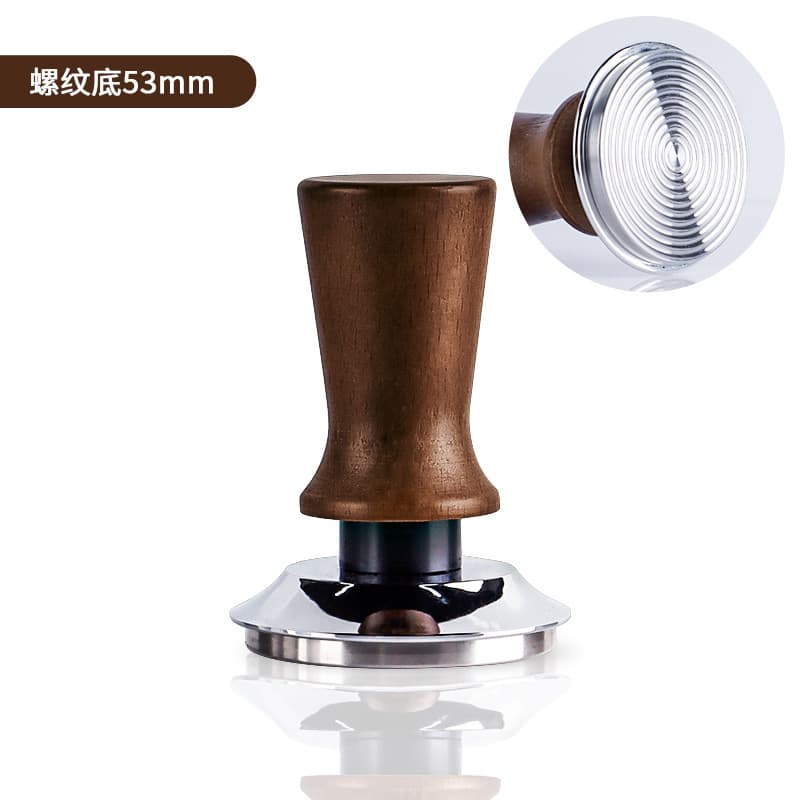 Solid Wood Spring Tamper Stainless Steel Balanced Constant Force Tamper Spring Coffee Tamper Accessories