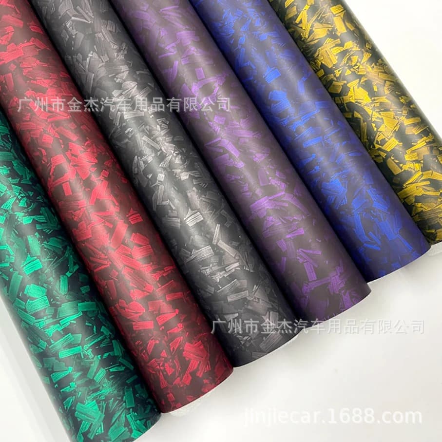 Forged Carbon Fiber Color Change Stickers Matte Finish Black for Rearview Mirrors Full Car Body Film Golden Eagle Brand