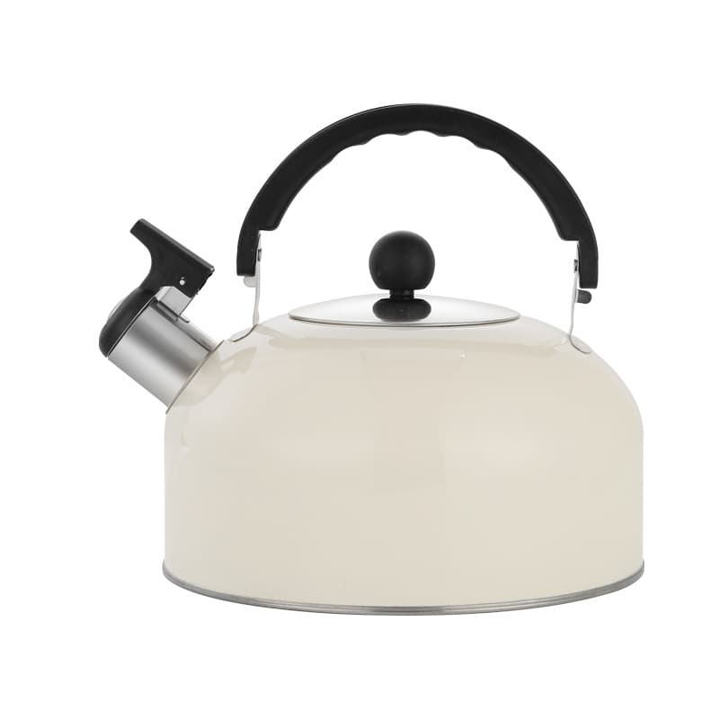 Stainless Steel Whistling Dome Kettle, Flat Bottom Large Capacity Whistling Tea Kettle, Universal for Induction Cookers