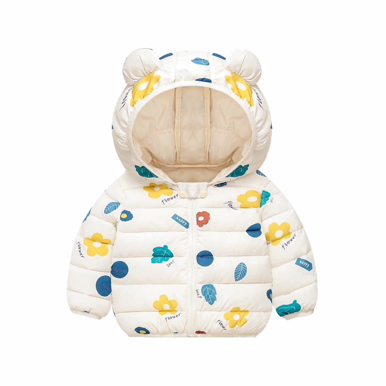Children's Cotton Padded Jacket Baby Boys Girls Autumn Winter Warm Coat Toddler Top