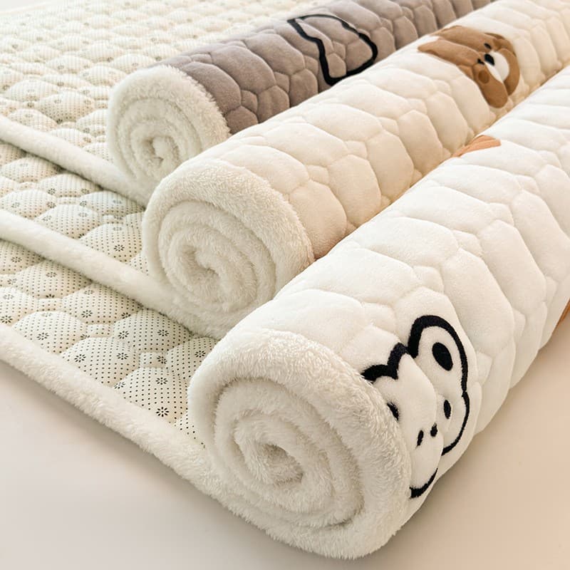 Milk Fleece Mattress Quilt Soft Pad Home Thick Dorm Student Single Underlay Winter Fleece Blanket Bed Quilt