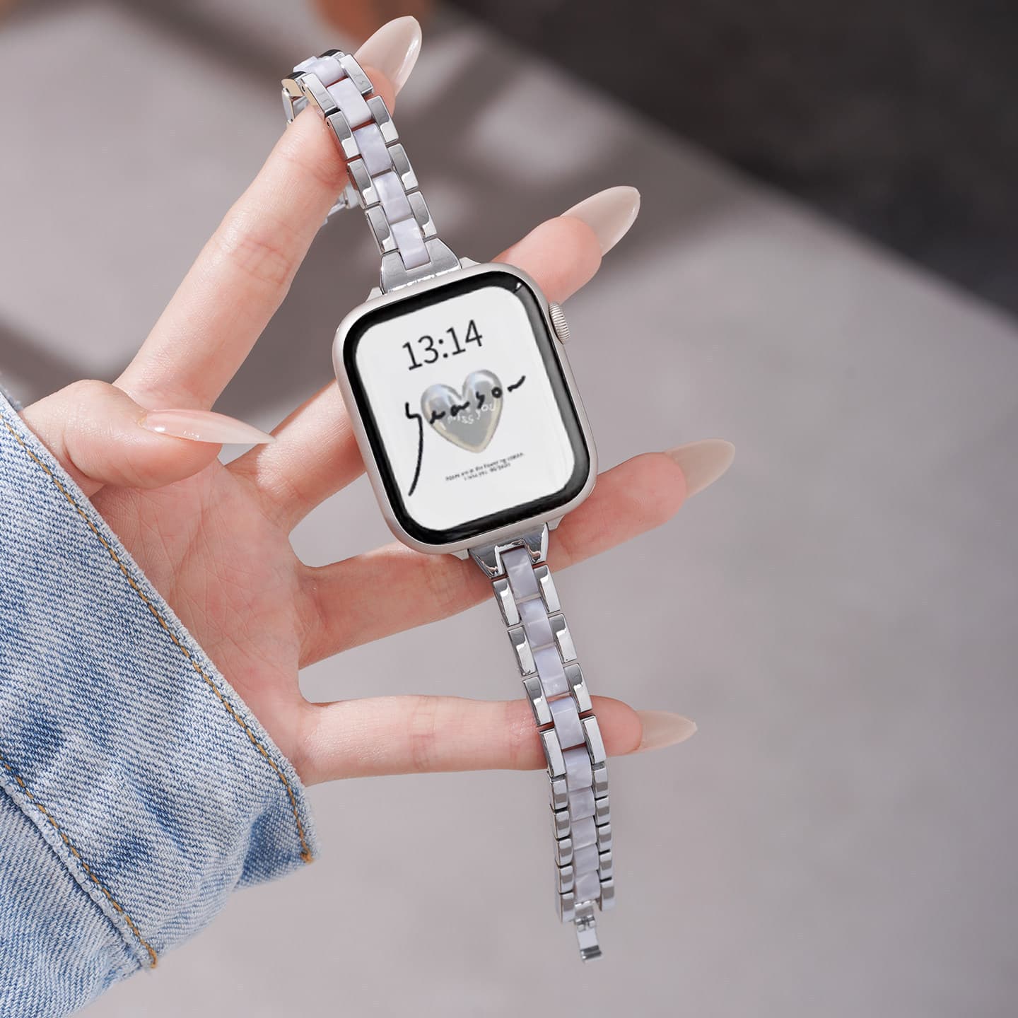 Slim Metal and Resin Band for Apple iWatch, Wristband for Xiaomi/Huawei Band Fit Watch