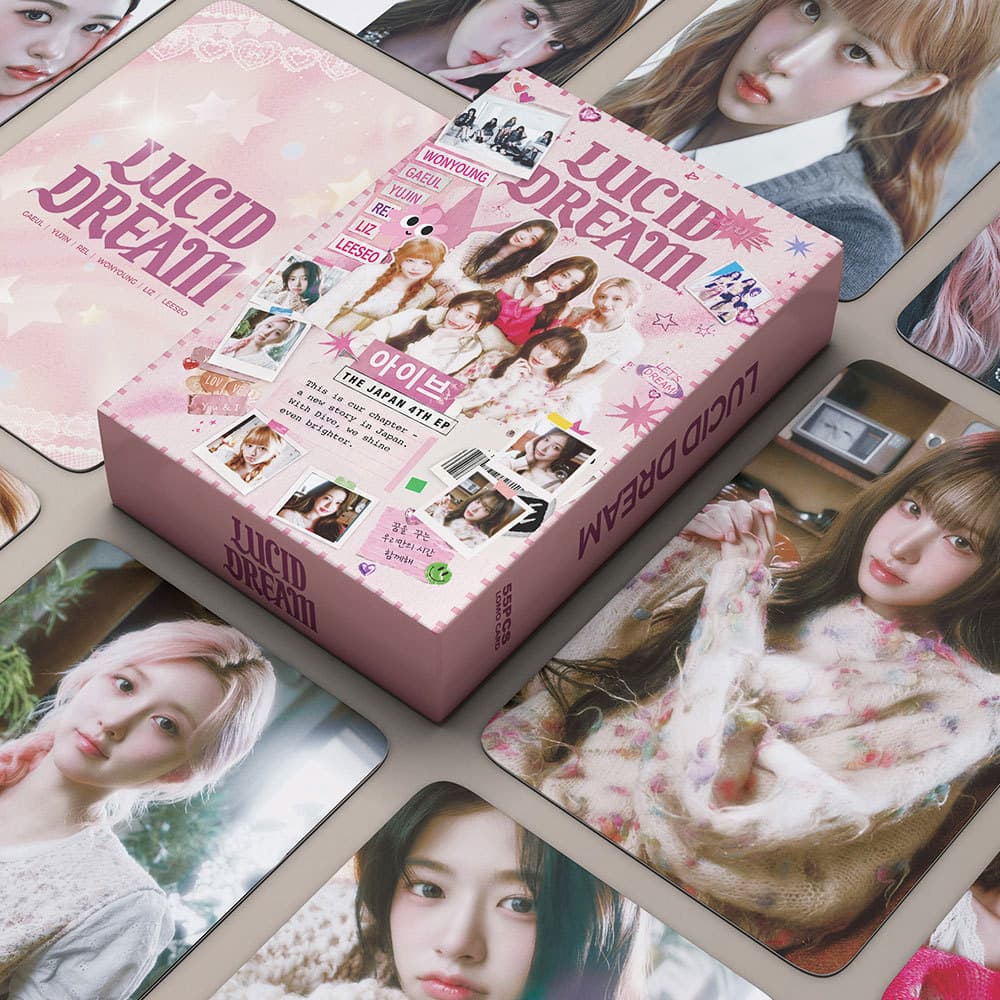 KPOP IVE Girl Group THE JAPAN 4TH EP LUCID DREAM Fan Support LOMO Card DIY Photo Card