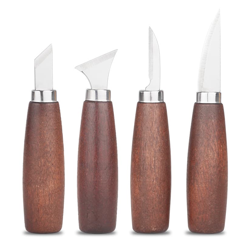Stainless Steel Woodworking Carving Knife Carving DIY Wood Sharpening Knife Scimitar Handmade Wood Carving Scoop Knife Full Set of Tools in Stock