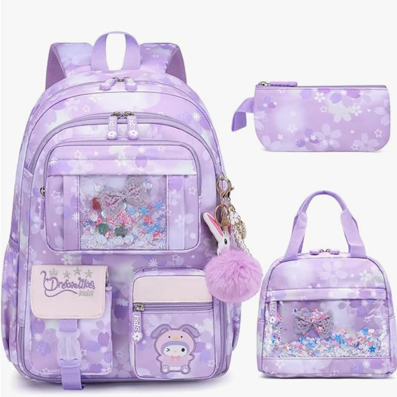 Wholesale Elementary School Girls Backpack, Lightweight, Reduces Burden, Grades 1-6, Dreamy Children's Double Shoulder Bag, Cross-Border New Style