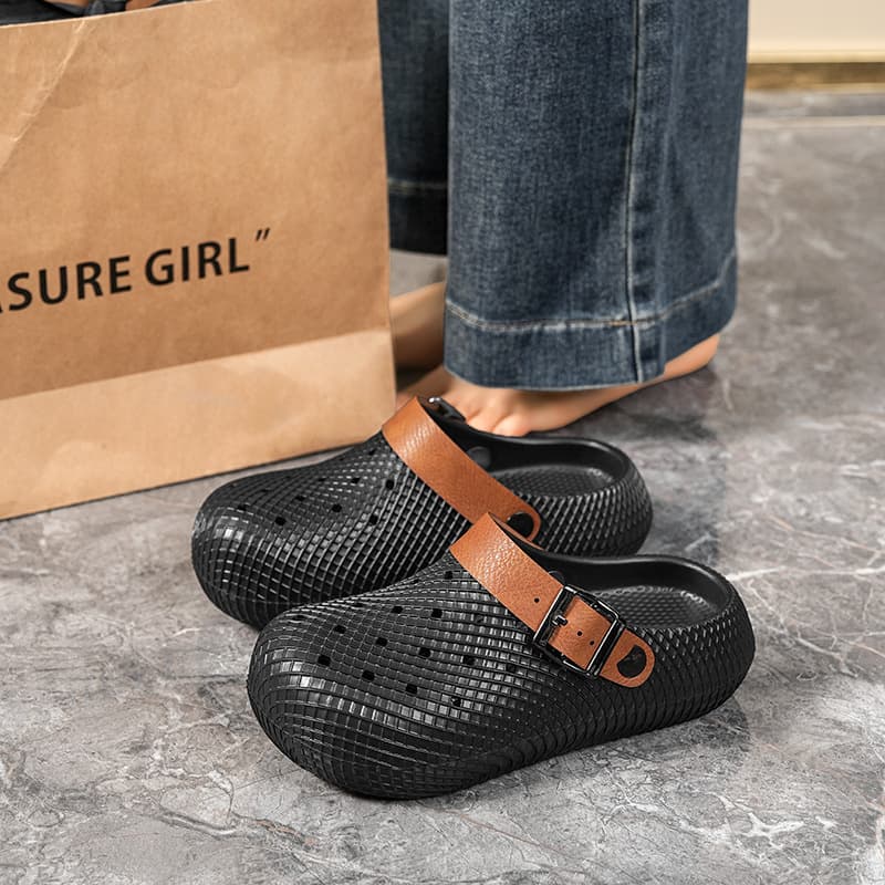 Wholesale Clog Shoes for Women Slip-On 2026 New Elevated Toe-Covered Casual Couple Mules Breathable Birkenstock Style