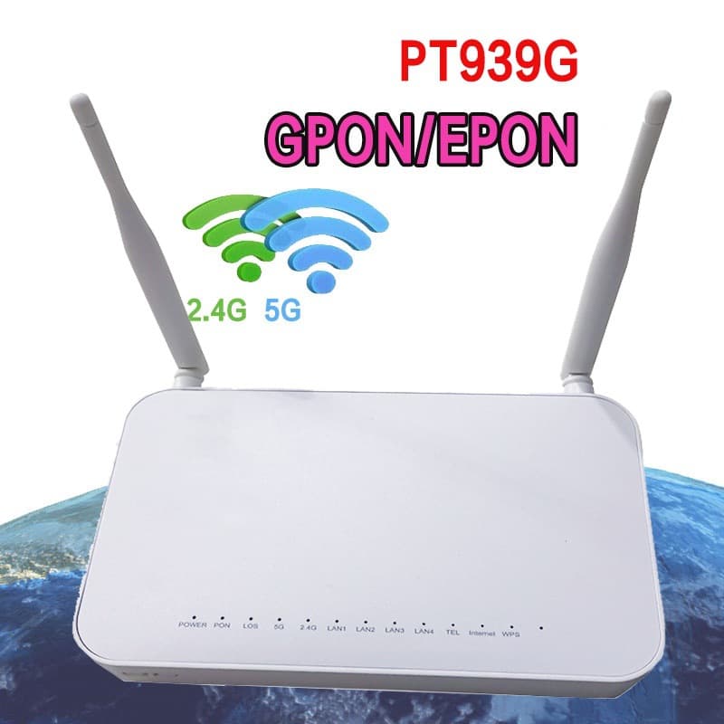 New PT939G 2/4 Antenna English Export Model, WIFI 2.4G & 5G, EPON GPON, Xpon ONU