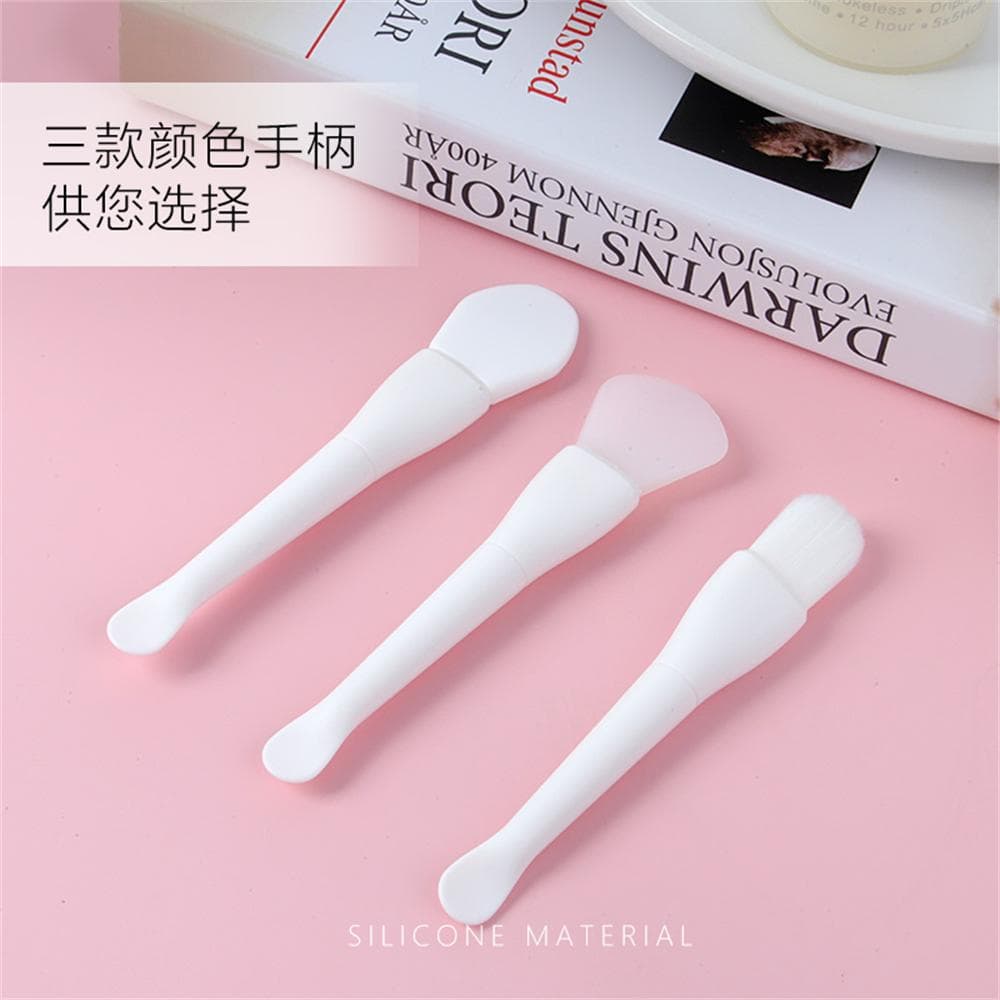 Double-Ended Mask Brush with Spatula, Multifunctional Silicone Beauty Tool for Applying Mud Mask and Cream