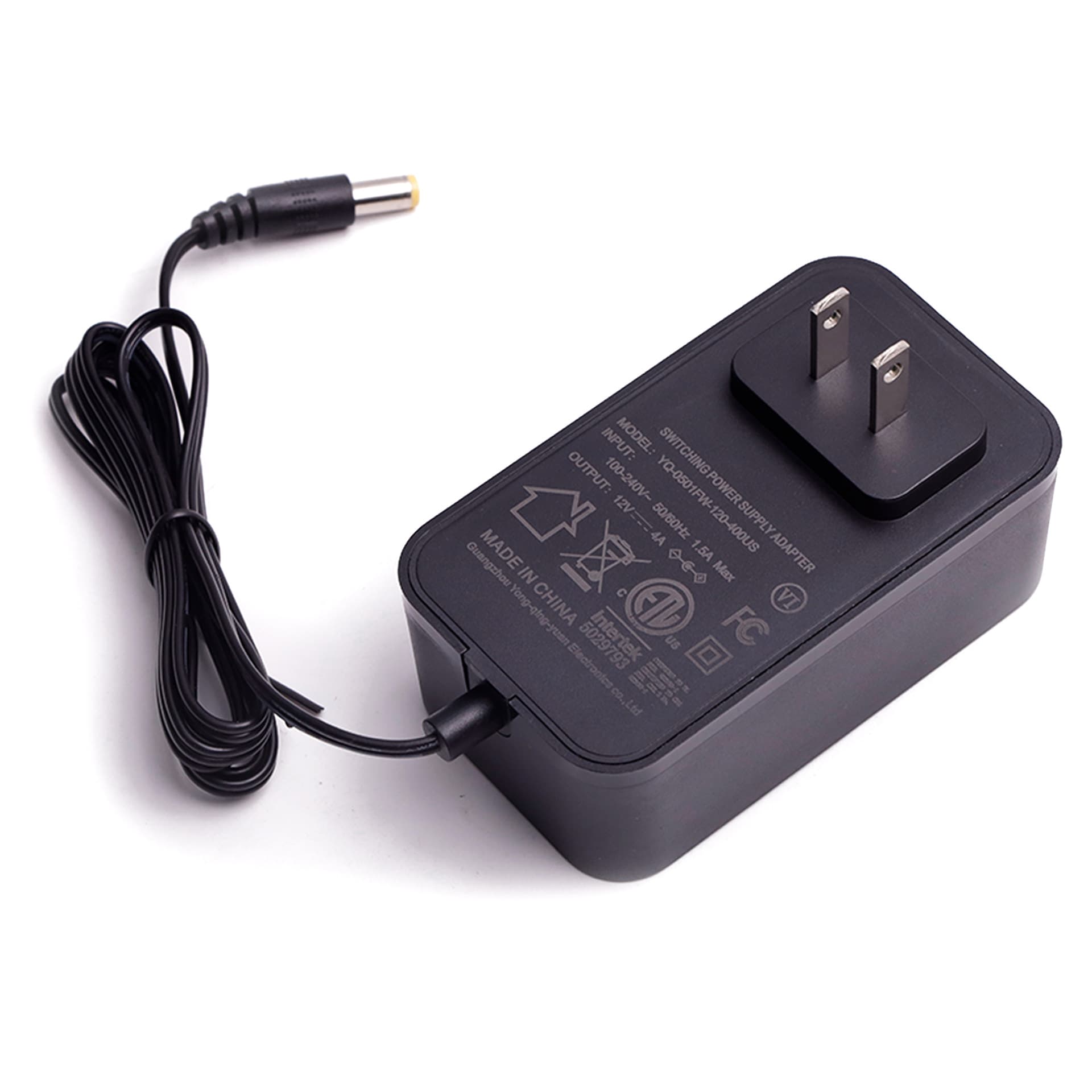 12V-2.5A-4A Wall-Mounted Monitor Power Supply US-EU-AU-UK Global Certified Power Adapter