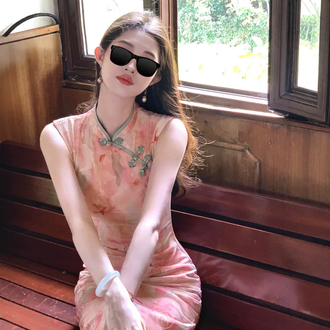 Ling Qianxuhe Huajianling new Chinese style red engagement improved cheongsam women's spring and summer sleeveless dress toasting suit