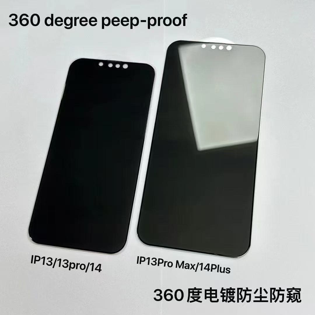 Suitable for 360-Degree Anti-Peeping iPhone 15/16 Privacy Tempered Glass Film Apple 14/17 Promax Phone Film 13