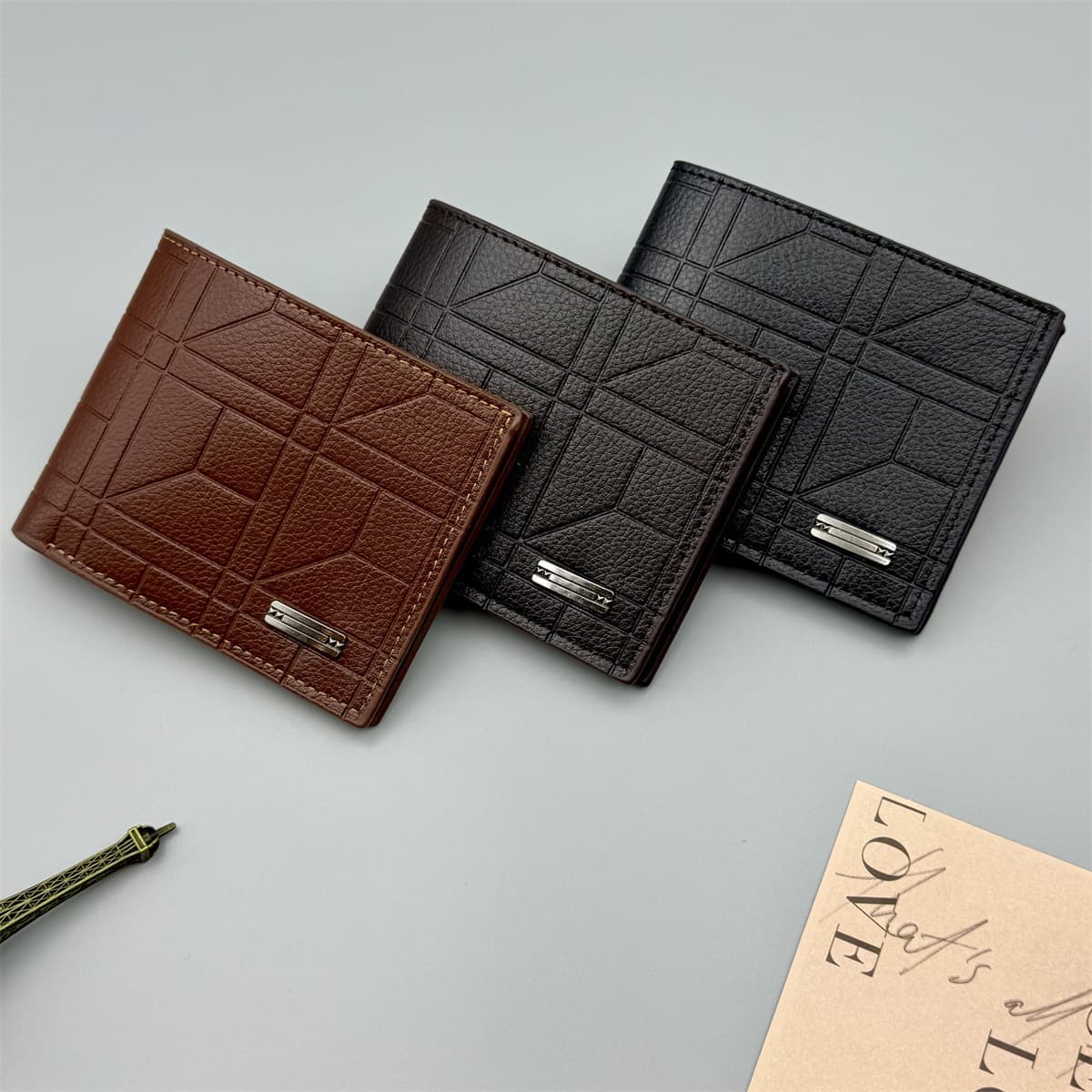 Cross-border hot-selling wallet for men, Korean style, fashionable and simple, large capacity, export money wallet, Amazon best-selling, factory direct supply.