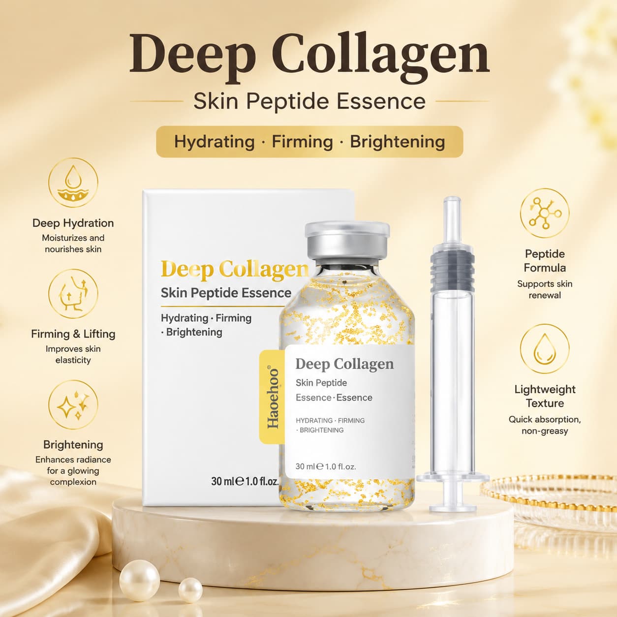Cross-Border Silk Pept-Ide Intensive Ampoule Collagen Essence Ampoule Serum