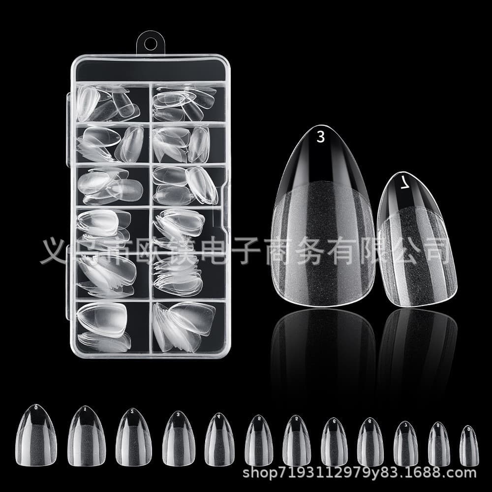 New Cross-Border Nail Tips No-Filing Thin Short Nail Tips Semi-Matte No-Trace French Toenail Tips 120pcs
