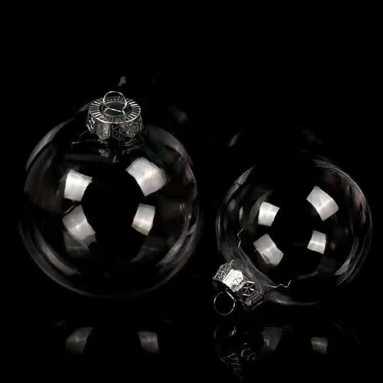 New Christmas Ball Seven-Color Transparent Christmas Ball Christmas Tree Decoration PET Transparent Iridescent Ball
