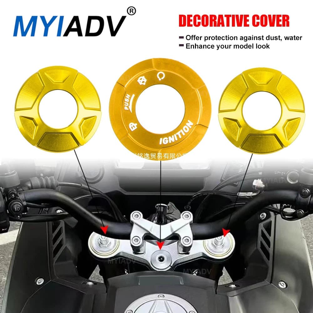 Motorcycle Key Ignition Switch Decorative Cover Three-Star Column Decorative Cover VOGE 525DSX DS525X