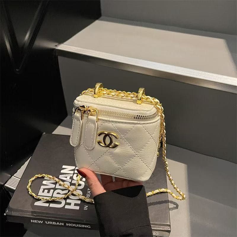 Exquisite Little Chanel-Style Bag for Women 2025 New Fashion Versatile Mini Single-Shoulder Box Bag Crossbody Chain Lipstick Bag