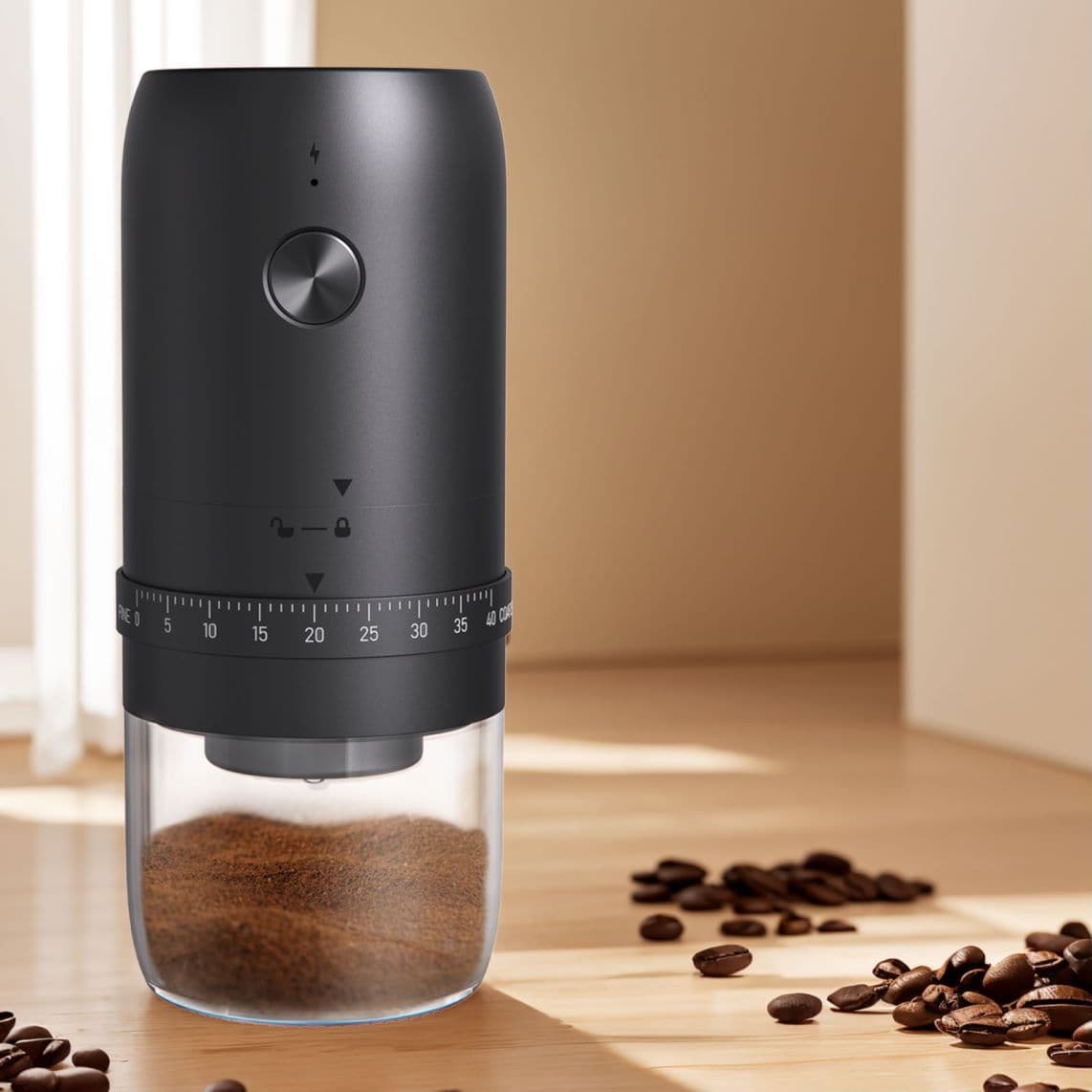 Electric Coffee Grinder, Small Household Manual Hand-Crank Coffee Bean Grinder, Portable Automatic Grinder, Hand Coffee Machine