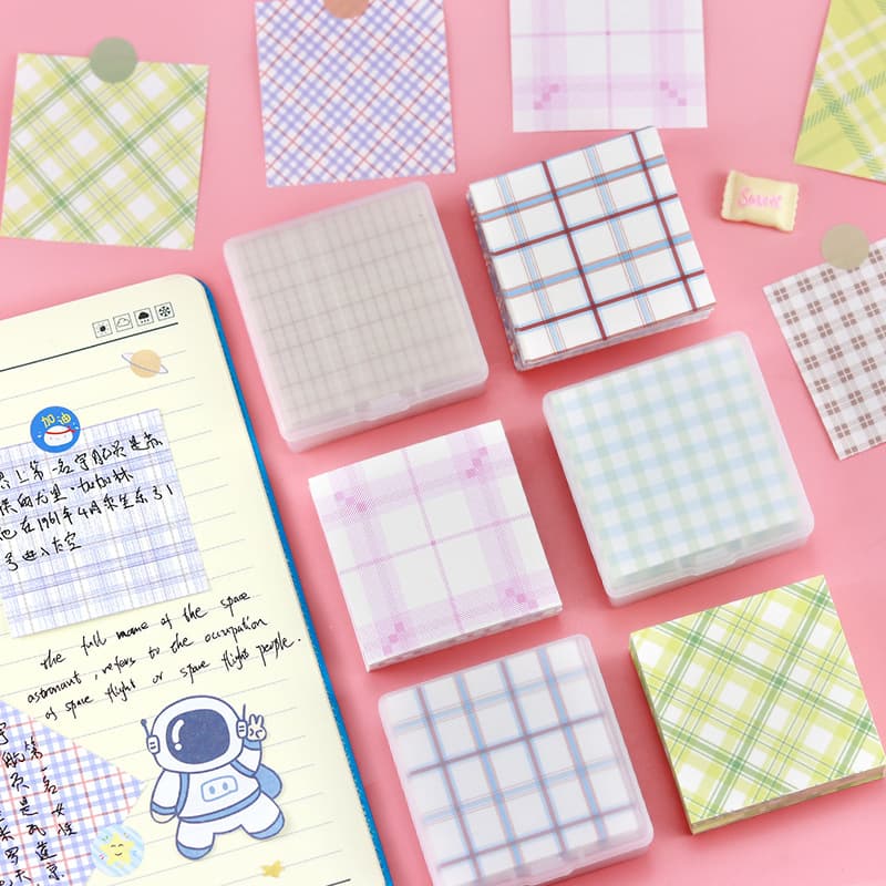 Creative Storage Box Grid Notepads, Various Striped Sticky Notes, Teacher Rewards/Prizes with Logo Customization