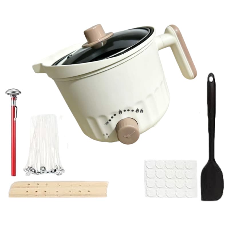 Wax Melter Kit for Candle Making Candle Wick Pour Pot with Spout Non-Stick Easy to Clean and Keep Warm