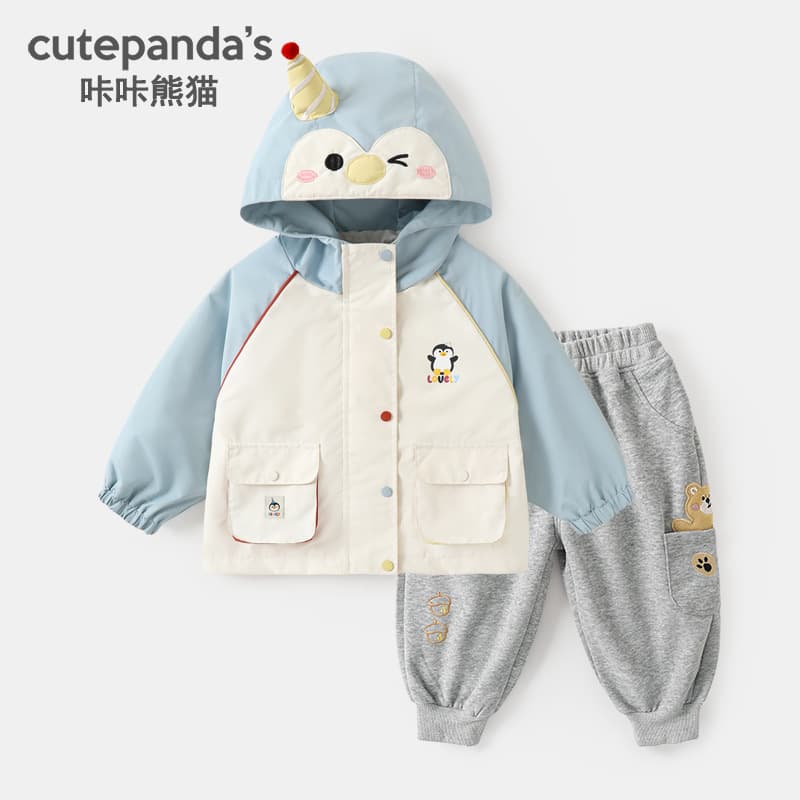Kaka Panda Boys Set Two-Piece Children Autumn Clothing Baby Early Spring Clothes Girls Fall Kids Fashion