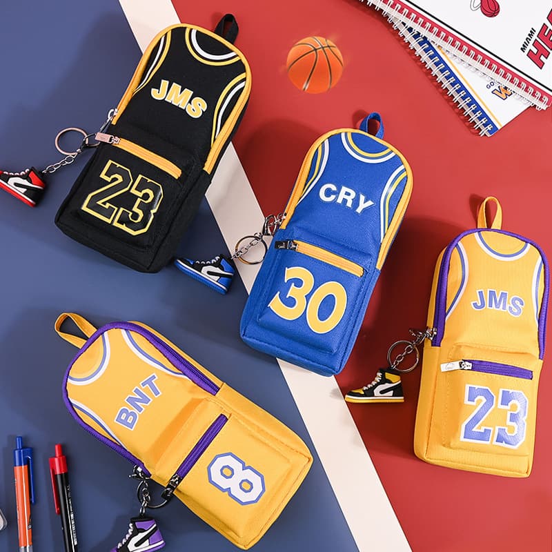 Adorable Large Capacity Student Pencil Case Stars Design High Aesthetic Value Canvas School Supplies Bag for Middle And Primary School