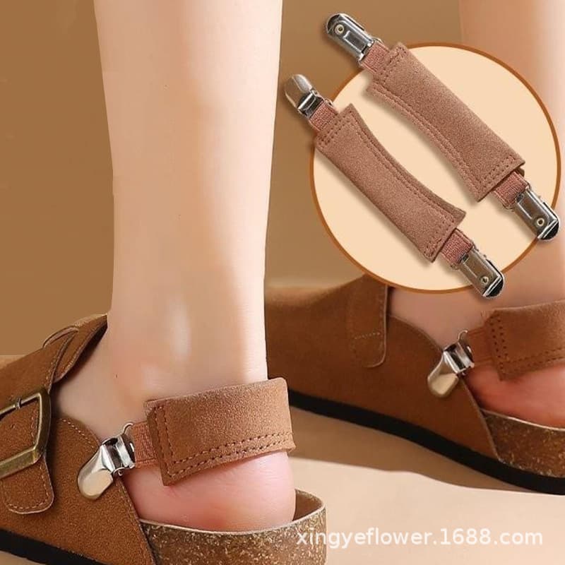 Women's Outdoor Birkenstock Anti-Slip Shoe Clip, DIY Adjustable Strap, Fixed Shoe Buckle for Half Slippers, Strong Anti-Slip Clip