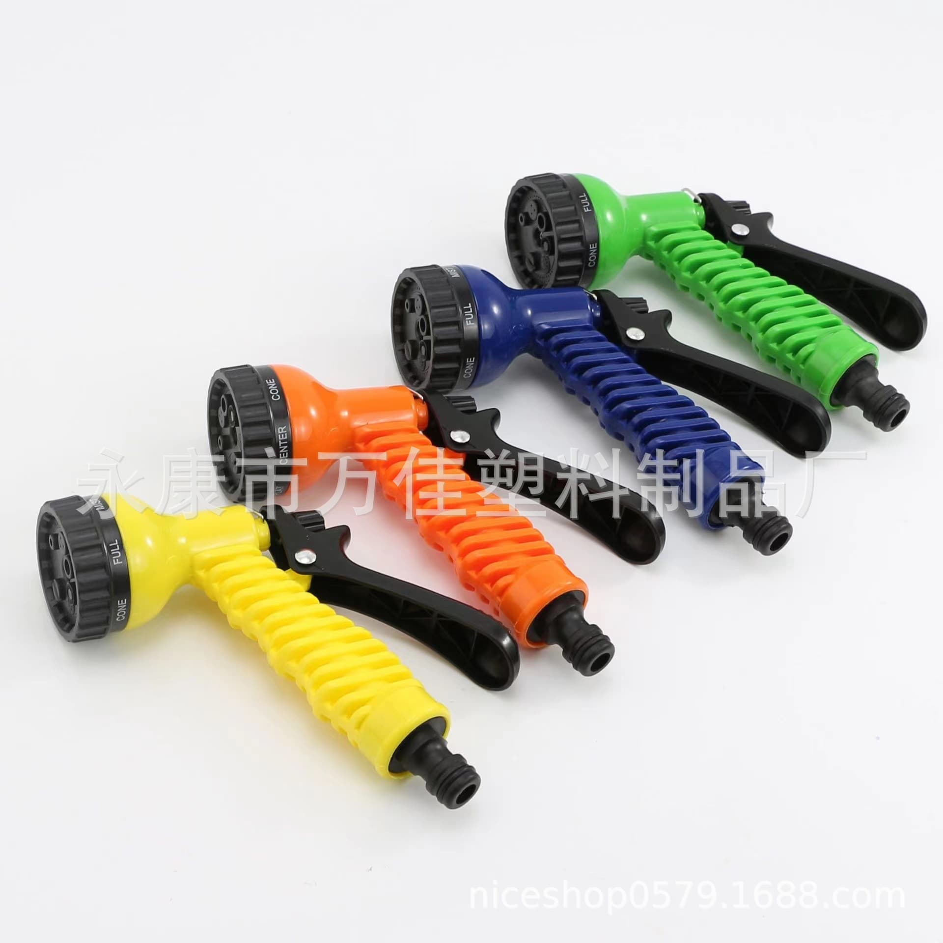 Cross-border dropshipping wholesale 7-function high-pressure sprinkler head for gardening, vegetable watering, multi-functional flower sprayer, gardening water gun
