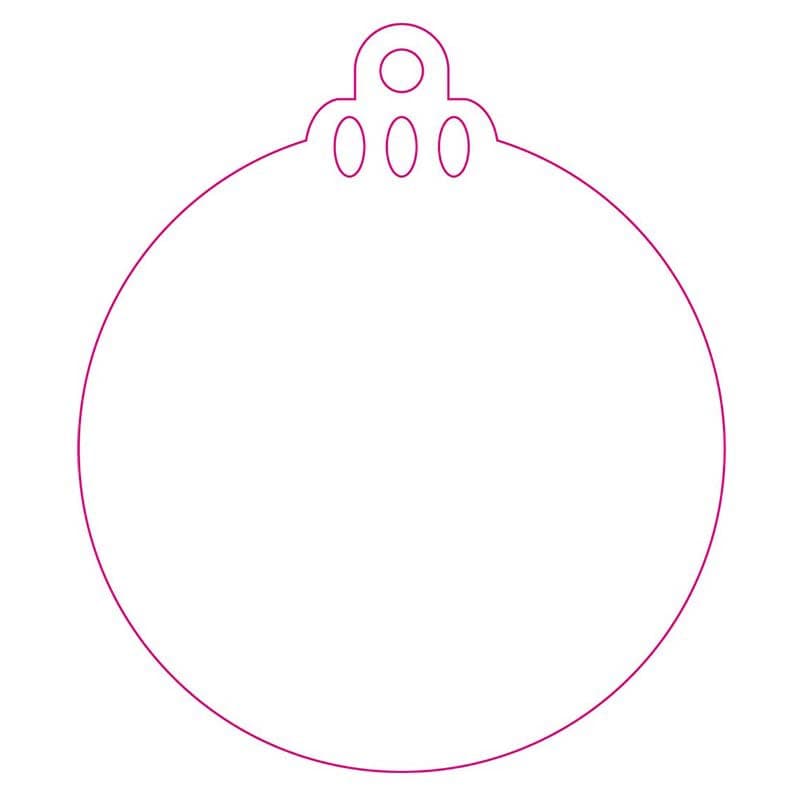 Christmas ornaments, blank plastic acrylic laser-cut PMMA transparent round pieces, creative Christmas trees.