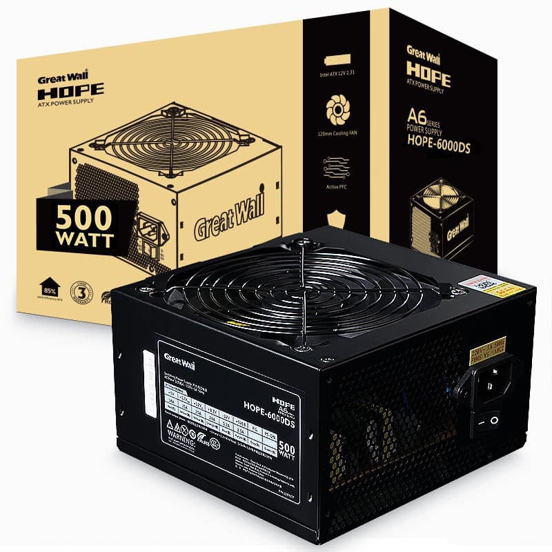 Great Wall Power HOPE6000DS Computer Power Supply Desktop Power Rated 500W Host Compatible