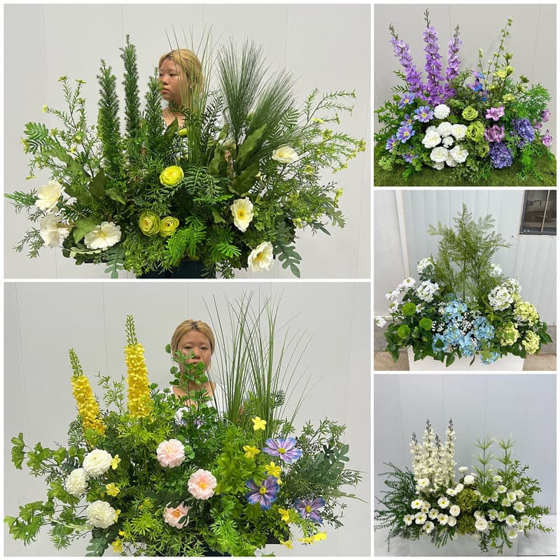 New Wedding Floor Row Artificial Flower Set for Engagement Party, Wedding Hall, Aisle Guide Flowers, Stage Decoration