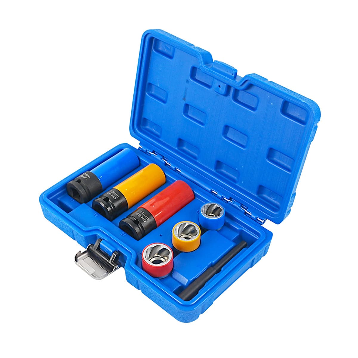 Professional Grade 1/2 Extended Anti-Scratch Wheel Hub Socket Nut Extractor Anti-Slip Socket Set
