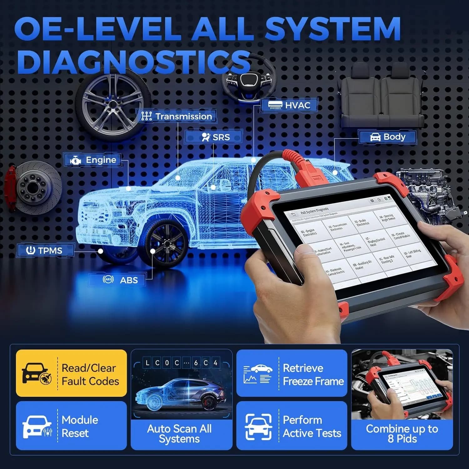 XTOOL D7X Full System Car Bi-directional Scanner ECU Coding
