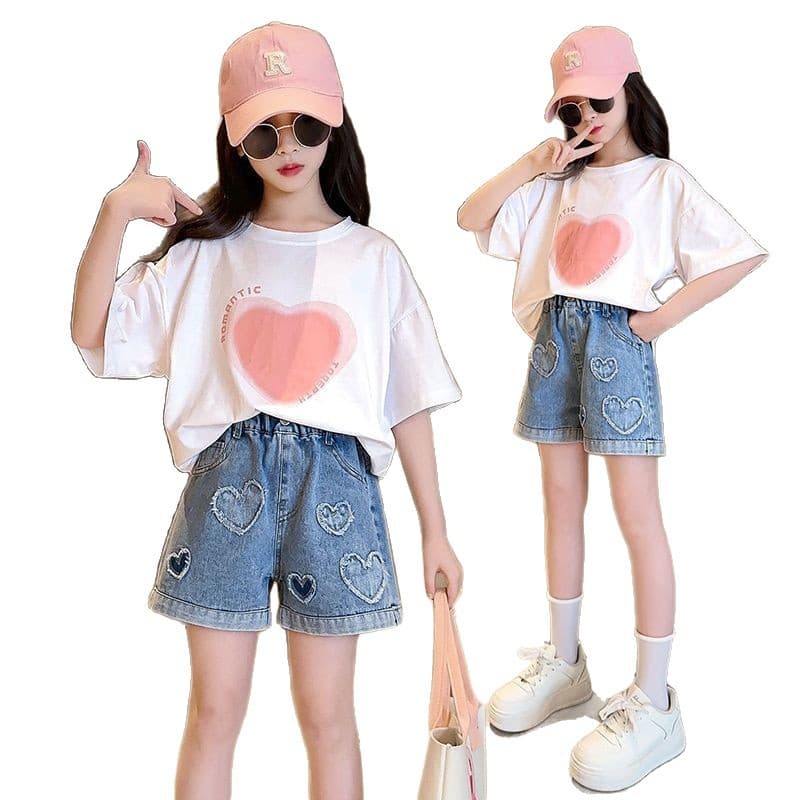 Children's Clothing Wholesale Girls' Shorts Thin Summer New Style Kids Baby Loose Wear Big Girl Denim Shorts