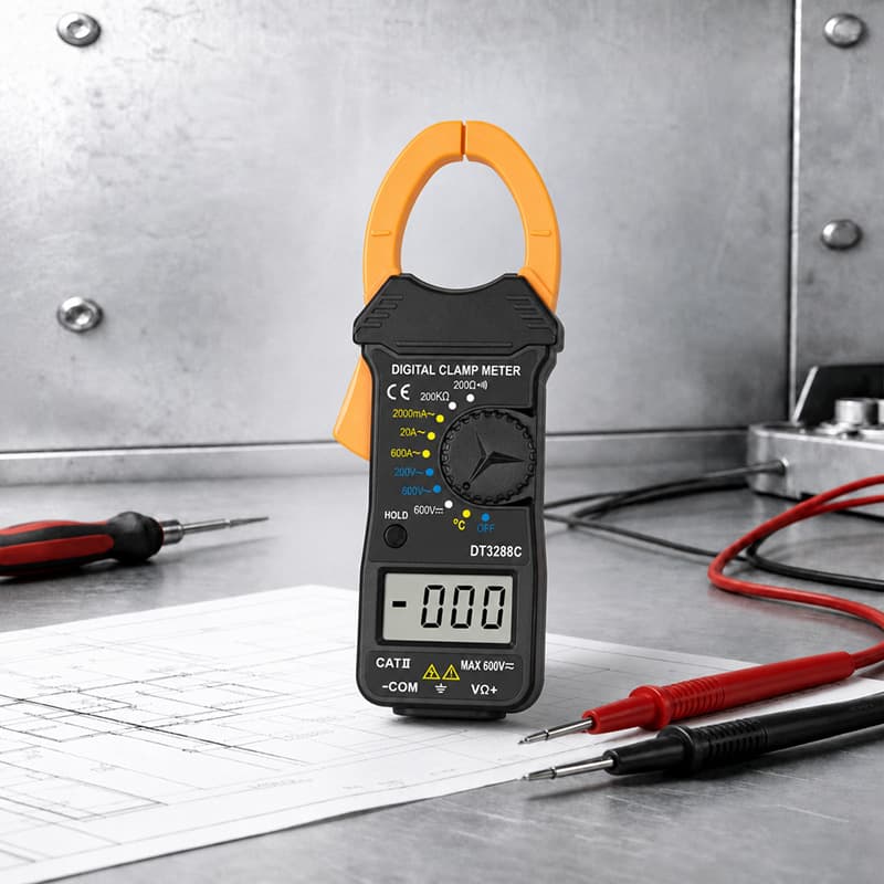 Clamp Meter DT3288C Digital Clamp Meter Non-Contact Current Testing with Temperature Measurement