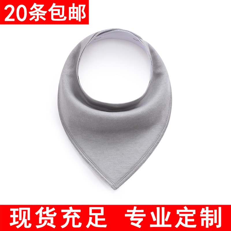 European and American Baby Solid Color Drool Bib Cotton Triangle Bib Newborn Bib Baby Bib