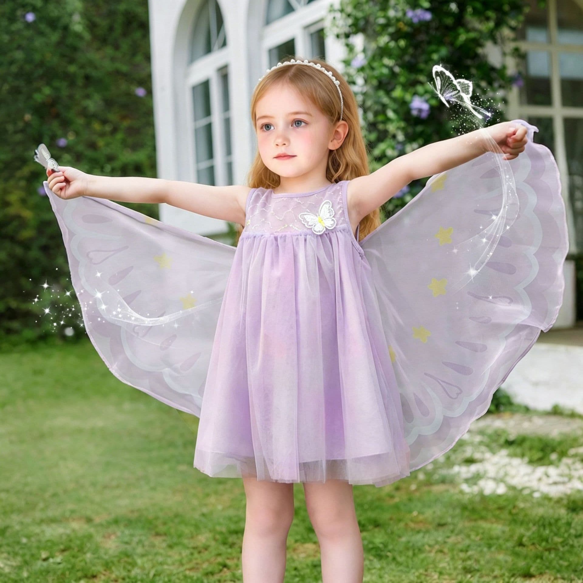 Girl's Dress Baby Butterfly Tulle Skirt Princess Dress Summer Children's Skirt Thin Style Hot Selling Wholesale