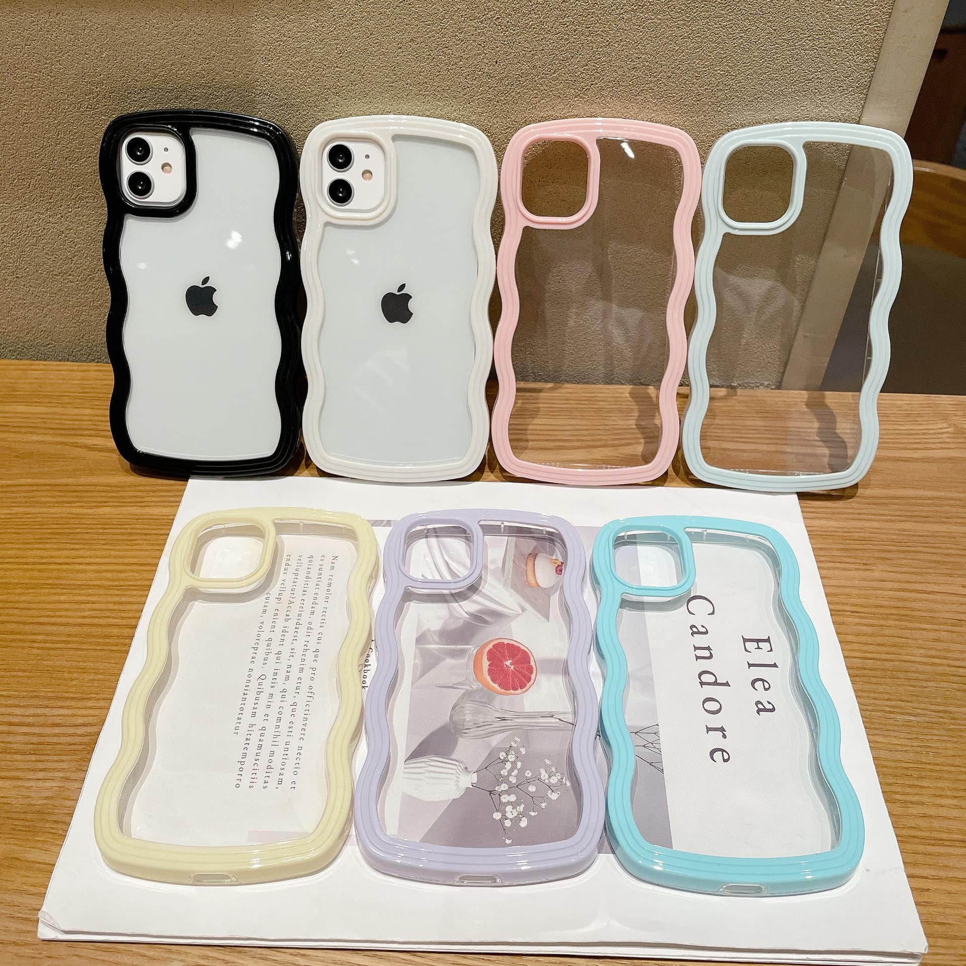 Compatible with iPhone 18 Pro Max Apple 18 Phone Case New Candy Color Frame 15/16 2-in-1 Wave