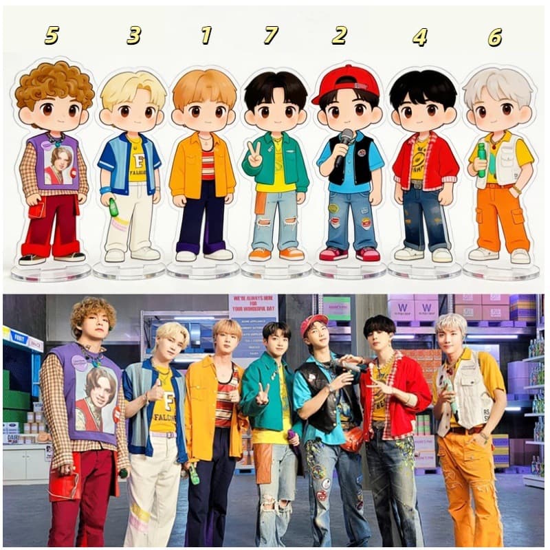 Original BTS Bangtan Boys Park Jimin Kim Taehyung Jungkook Merchandise 6cm Acrylic Stand LP001