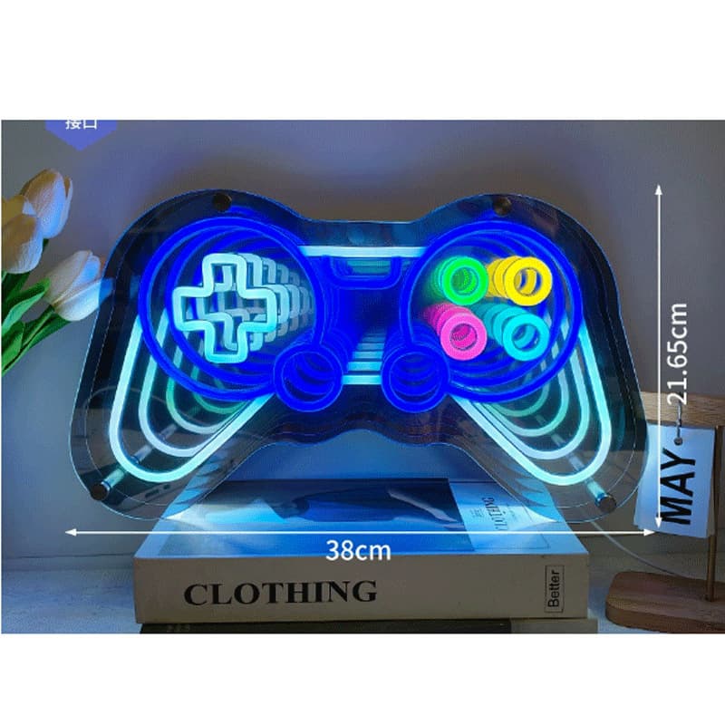 Custom Neon Lights for Amazon Temu Cross-Border E-Commerce LED Game Controller Game Creative Logo Atmosphere Decoration