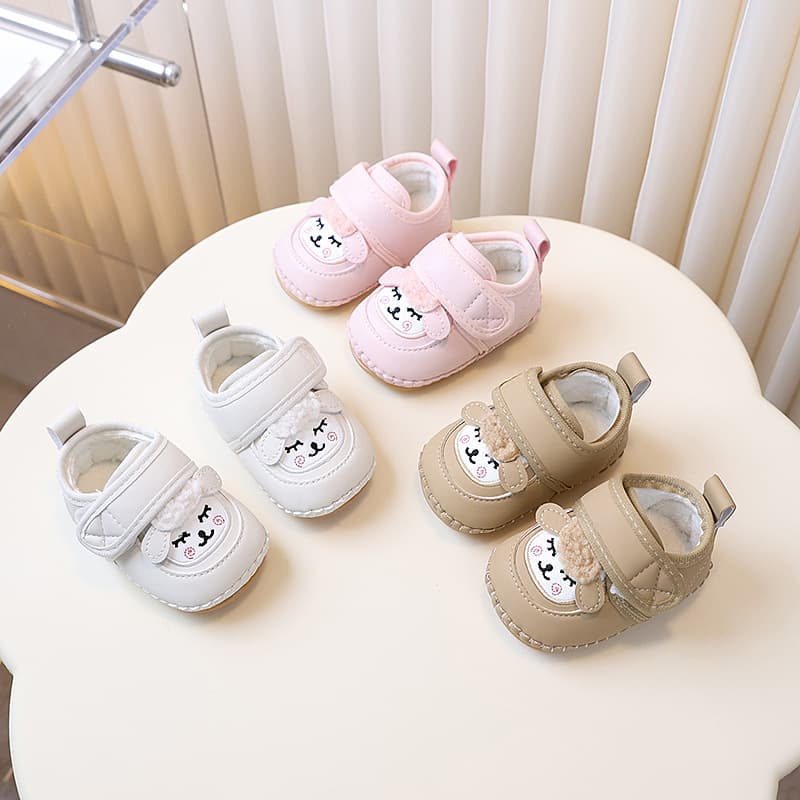 Wholesale of Baby Cotton Shoes for 0-1.5 Years Old, Autumn/Winter Soft-Soled Walking Shoes, 3-6-12 Months, Unisex Toddler Shoes