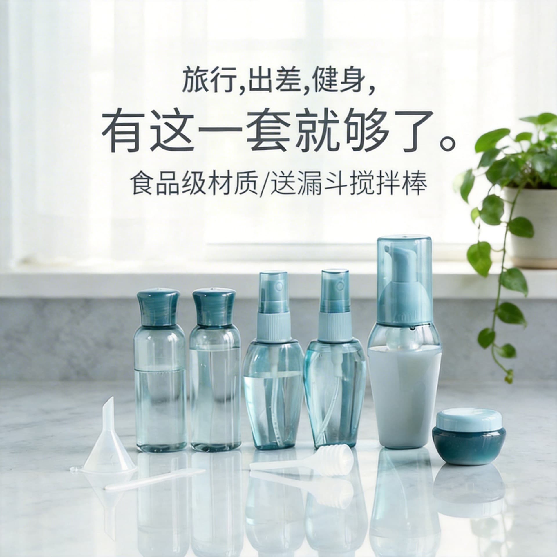 Travel Refillable Bottle Set Portable Perfume Cosmetic Bottle Storage Container for Serum Lotion Spray Bottle