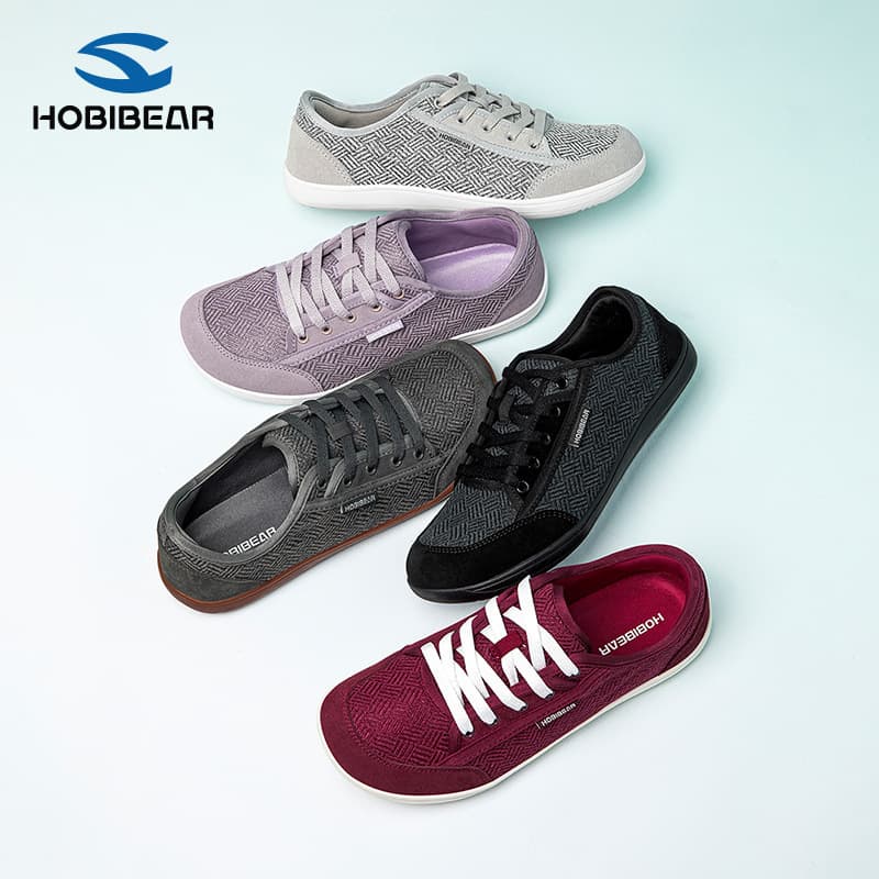 HOBIBEAR Wide Toe Box Men's Shoes Spring/Autumn Casual Sneakers Soft Sole Comfortable Wide Last Flat Walking Shoes Cross-Border Wholesale