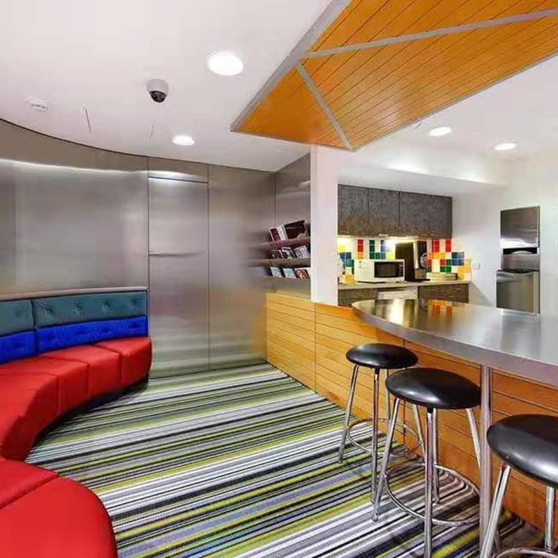 Customizable Vinyl Woven Carpet Flooring Mat for Bedroom Library Hotel PVC Carpet