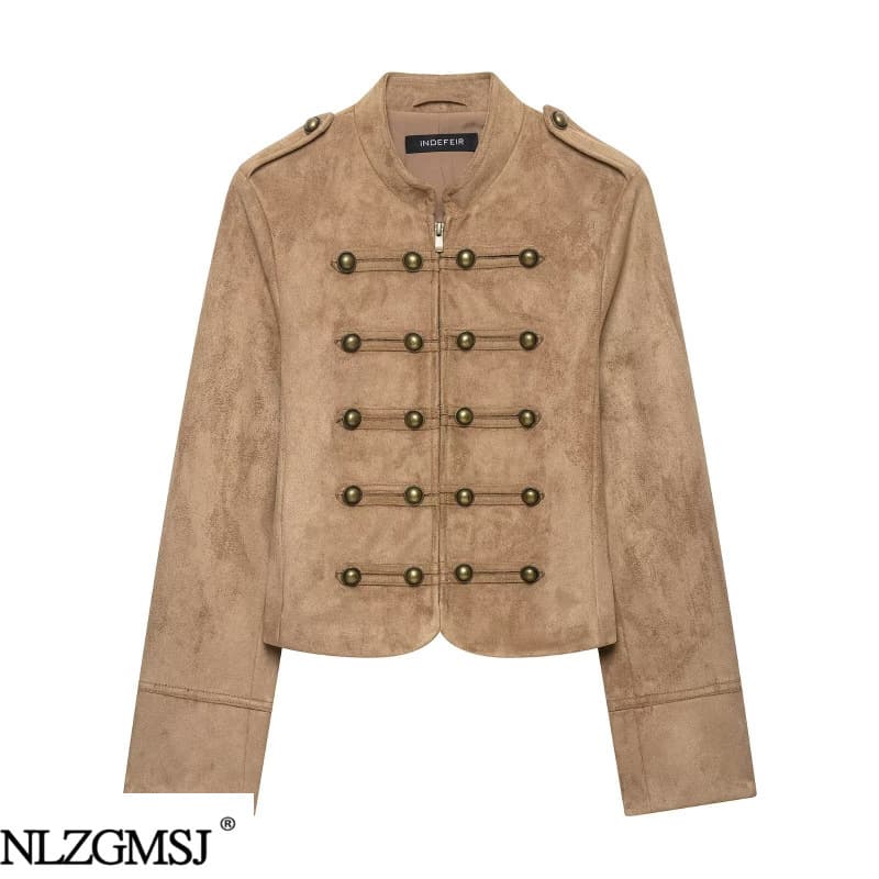 2026 Fall New Arrival European and American Style Design Knot Button Effect Jacket Coat 6318245