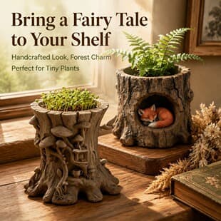 Tree Stump Flower Pot Silicone Mold 2-Piece Set DIY Epoxy Resin Gypsum Succulent Pot Aromatherapy Decoration Mold